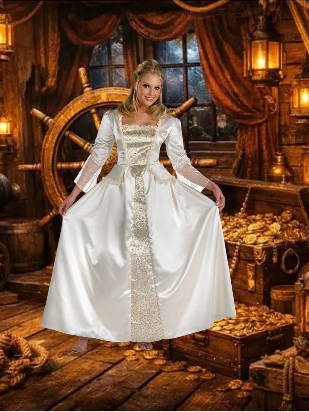 Pirates of the Caribbean Dead Man’s Chest Elizabeth Gown Adult Size 12-14